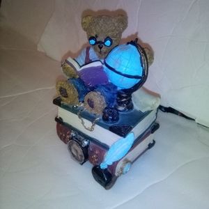 Vintage musical bear figurine